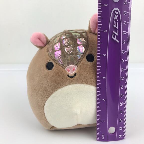 Squishmallows Thompson Armadillo 5" Plush Brown Gray Metallic Kellytoy 2022 - Picture 7 of 9